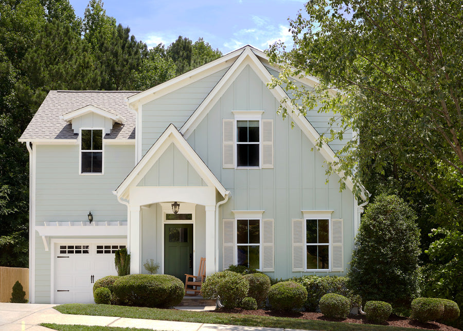 Grey and sales white house exterior