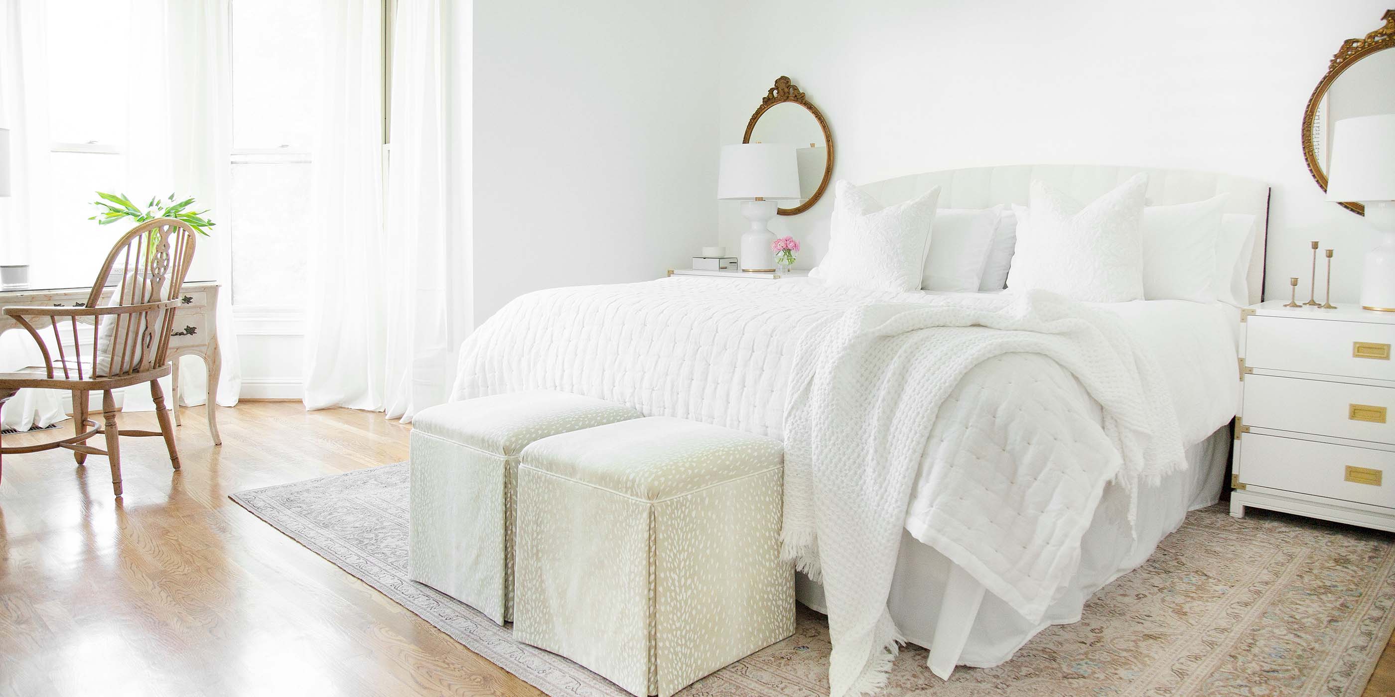 All white discount master bedrooms