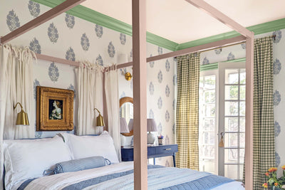 In This Bedroom, Clever Pops of Color Make All the Difference