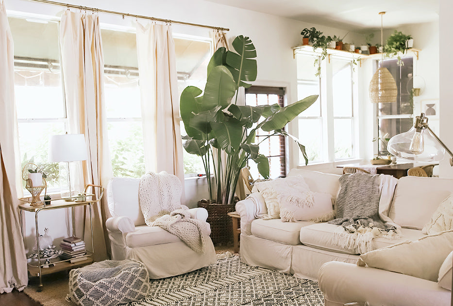 Boho Living Room Decor Ideas With White Paint | Clare
