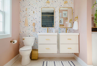 This Pink Bathroom is Brimming with Functionality