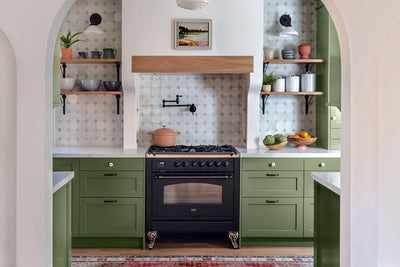 Green Kitchen Cabinets are the Star of this LA Spanish Revival Reno