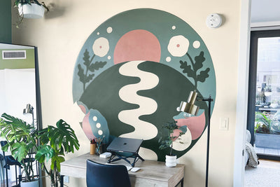 A Wall Mural Idea That Is Sure To Add Joy to Your Workspace