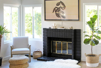 This Painted Brick Fireplace Turned a Dated Feature into a Dazzling Focal Point